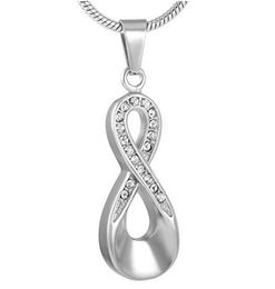 Mode-sieraden ketting roestvrij staal kan de eeuwige liefde as crematie sieraden pot as hanger ketting4732014