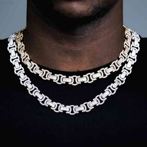 Modeschmuck Halsketten 925 Sterling White Cuban Link Armband voller Größe Ice Cravejado Cuban Hip Hop Style Trend