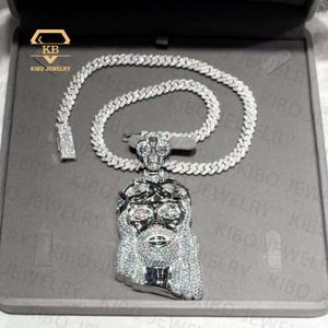 Pendentifs de bijoux à la mode, breloques personnalisées Hip Hop Ice Out, chaîne Moissanite pour hommes, pendentifs ronds en diamant Moissanite de 3 pouces