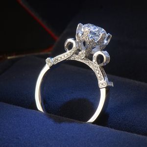 Mode-sieraden ring wit koper witte steen antieke stijl verlovingsring voor vrouwen ring Hong Kong maat 9-21 #