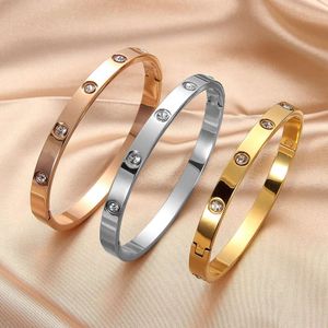 Ensemble de bracelets magnétiques à vis pour femmes, bijoux à la mode, en acier inoxydable plaqué argent, cristal or, de styliste