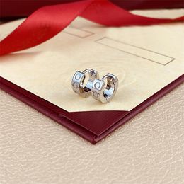 Mode sieraden stud circle studs oorbellen vrouwen cz diamant oorrang sets kristal hiphop oorringen mannen dames kerst valentijnsdag cadeau ontwerper oorbellen oorbellen