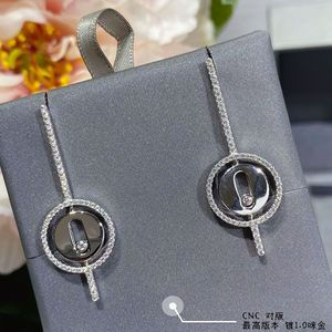 mode-sieraden stud bungelende oorbellen voor dames 925 Sterling zilveren strass oorbellen lange versie