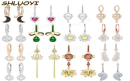 Bijoux de mode SWA1 1 Clover Exquis Star Moon and Feather Lady Charming Oreing Boes 2106114452254