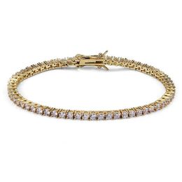 Bijoux de mode bracelet de tennis bracelets Bracelets en argent en or silver en diamant zircon en acier inoxydable pour hommes 3 mm 4 mm 5 mm 6 mm chaînes 7 pouces 8 pouces adultes