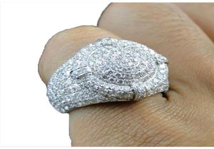 Bijoux de mode Vintage Men Ring Classical Full Diamonds Punk Designer Rocks Rock 18K Gold Plated Rings Trendy Retro Male R1573652