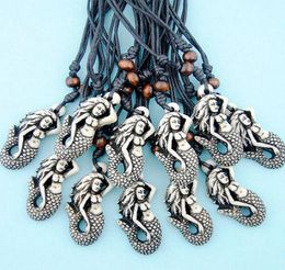 Bijoux de mode entier 12 pièces collier pendentif sirène écailles de sirène tour de cou de poisson pour femmes filles bijoux de fête Whoel MN6161658888