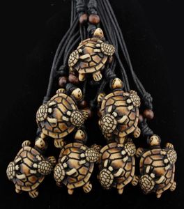 Mode sieraden groothandel 12 stcs/lot heren dames imitatie yak bot gesneden moeder schildpadden ketting voor geluk cadeau mn5701609564