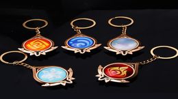 Fashion Jewelrykey Chains Anime Keychain Genshin Impact Element Vision God39s Eye Luminous Inazuma Accessoires Sac Pendentif Key 3526591