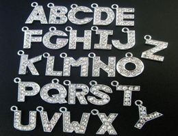 Bijoux à la mode, lot de 130 pièces, strass AZ de 12mm, pendentif à suspendre avec lettres, breloque alphabet, adapté au bracelet en cuir, 7816970