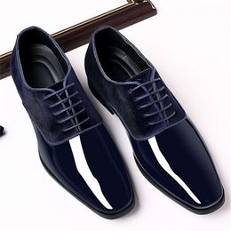 2024 Gloss High Suede's Men's Formal Patent Cuir Oxford Business Suit Tailcoat Chaussures 832 201 131