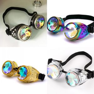 Mode Caleidoscope Bril Steam Punk Man en Vrouwen Dazzling Color Goggles Creative Street Pat Trend Party Cosplay Eyewear 25WG WW