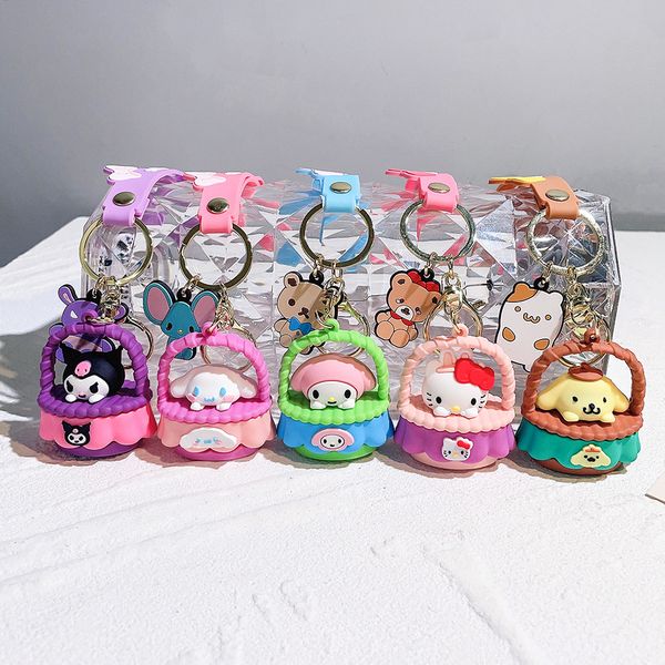 Mode Kawaii chat styles personnage bijoux porte-clés sac à dos voiture mode porte-clés accessoires enfants cadeau