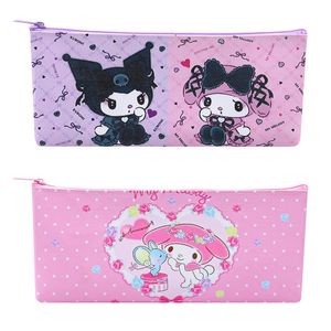 Mode kawaii roze paarse kuromi melodie potloodzak grote capaciteit ritszagers accessoires 4 stijlen 21*10.5*3 cm