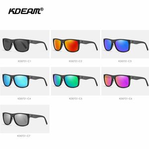 Mode KDEAM Nouvelles lunettes de conduite haute définition pour hommes et femmes Lunettes de soleil polarisées TR90 ultra légères 3Dlogo Lunettes de pêche 0721 avec boîte-cadeau
