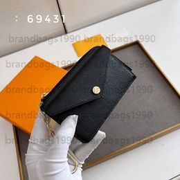 Mode clé sac pièce de monnaie sac porte-clés en gros portefeuille en cuir pour femmes portefeuille court porte-carte femmes sac à main classique poche à glissière 69431