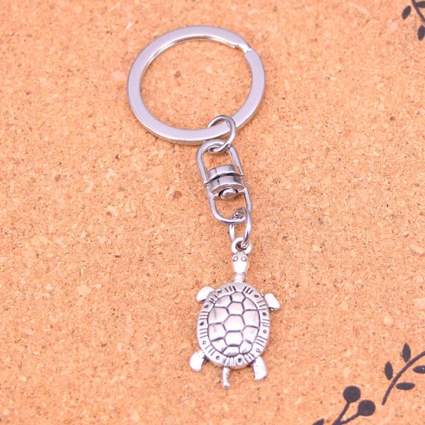 Mode porte-clés 30*15mm tortue tortue mer pendentifs bijoux à bricoler soi-même voiture porte-clés porte-anneau Souvenir pour cadeau