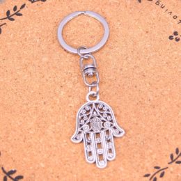 Mode sleutelhanger 42*28 mm hamsa palm handbescherming hangers diy sieraden auto sleutel ketting ringhouder souvenir voor cadeau