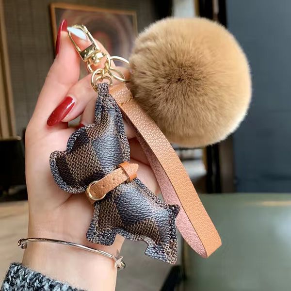 LLavero de moda con hebilla para llave, diseño de letras y animales, llaveros de cuero hechos a mano, accesorios colgantes para bolso de hombre y mujer, 12 opciones