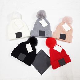 Mode Kid Ontwerpers Hoeden Winter Beanie Gebreide Wol Hat Baby Cap Skullies Dikkere Masker Fringe Mutsen