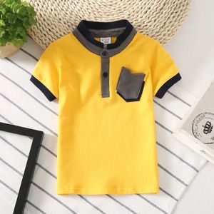 Fashion Kids Boys Polo Shirts Tieners 2-14 jaar katoenen Katoen Korte Sleeve Baby Boy Polo Sports Shirt Tops Children Clothing 240425
