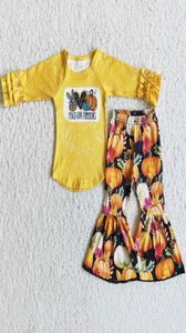 Mode Kinderkleding Herfst Sets Halloween Peuter Baby Meisjes Designer Kleding Pompoen Boutique Kinderen Outfits Hele Lange Sle8815173