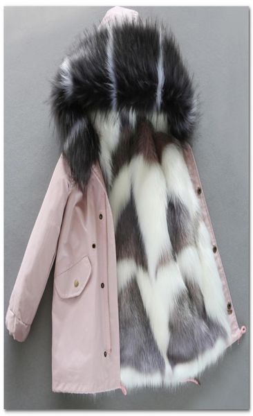 Fashion Kids Faux Fur Coat Winter Boys Filles Couleur Couleur Couleur de lapin Trench-coat Trench-coat Trench Trippen Hothoded Hotced Long Manche Overco7057670