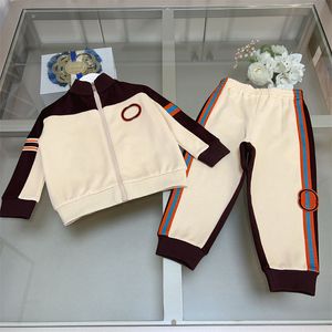 Mode Kinderen meisjes designer 2 stuks sets mode herfst winter bont binnenkant blends Kleding Trainingspakken baby meisje jongen sport outfits kinderwollen kleding