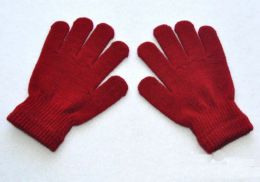 Gants à la mode pour enfants, doigts complets, tricotés, mitaines chaudes, faveur d'hiver pour petits garçons et filles