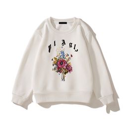 Moda Niños Sudaderas con capucha Flores para niños Sudadera estampada Ropa de cuello redondo suelta Sudadera con capucha Invierno Otoño Tops Niños Gilrs Suéteres de moda CYD23120808