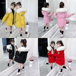 Mode enfants veste pour filles chaud fourrure à capuche épais manteau filles enfant long vêtements d'extérieur hiver automne fille vêtements 20220907 E3