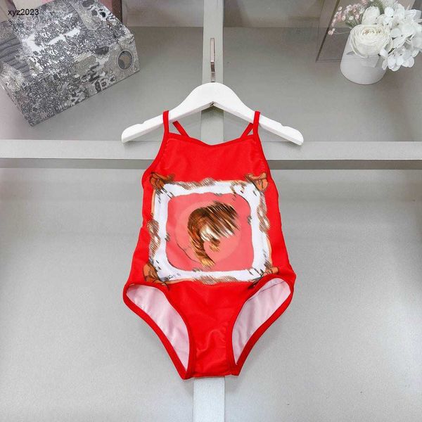 Moda para niños de una pieza Traje de baño Diseñador de trajes de baño para niñas Tamaño 80-150 CM Estampado de patrón de tigre para niños Bikinis de playa Trajes de baño para niños 24Mar