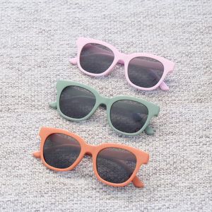Moda para niños Gafas de sol de color puro Marco de colores de caramelo simple Lentes grises Gafas de sol