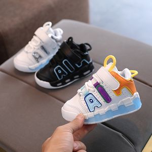 Zapatos de moda para niños primavera otoño calzado deportivo para niños zapatos atléticos de cuero Pu zapatillas de deporte informales para niños y niñas