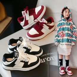 Mode enfants baskets antidérapant résistant à l'usure chaussures de Sport garçons filles haut chaussures décontractées en plein air enfant en bas âge chaussure 240223