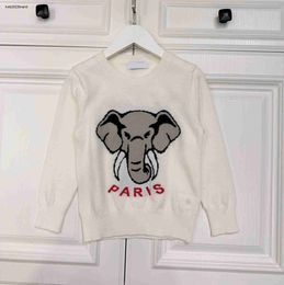 Fashion Kids Sweater Designer Hoogwaardige Baby Pullover-maat 90-150 cm Dierolifantenpatroon Jacquard Child Brearwear Aug21