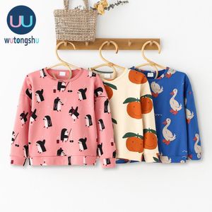 Moda para niños Suéteres Una pieza de algodón orgánico Otoño Niños Niñas Animal Print Sudaderas Invierno Bebé Niño Outwear Ropa Tops LJ201023