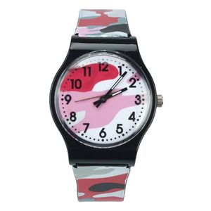 Mode enfants montres enfants sport Quartz montre-bracelet Camouflage dessin animé militaire enfant garçon horloge étudiant montre couleur 2