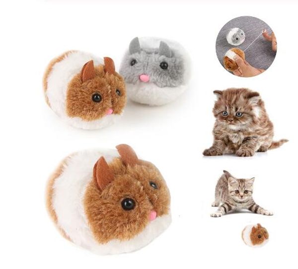 Juguetes de moda para gatitos, juguete para morder, piel de felpa bonita, 1 pieza, nueva mascota, pequeño movimiento interactivo, rata, ratón, juguete divertido para gatos GB1299