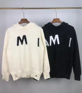 Mode tricot sweat à capuche designer automne et hiver manteau à capuche à manches longues mode décontractée doit sortir lâche élastique pur coton hommes