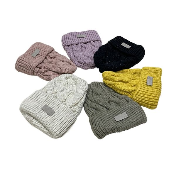 Berretto lavorato a maglia alla moda per donna Designer flangiato berretti addensati caldo cappello invernale in filato grosso cappelli da sci caldi