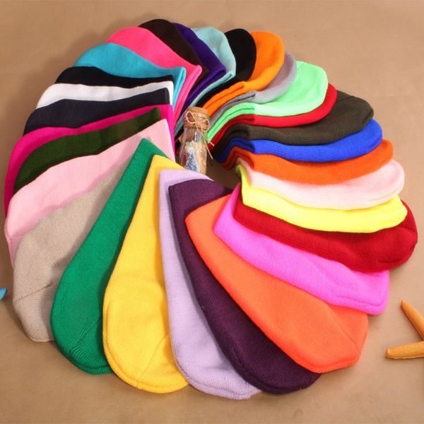 Mode tricoté casquette automne hiver hommes coton chaud chapeau marque lourde boule de cheveux torsion bonnets couleur unie hip-hop laine chapeaux 600 pcs ZC770