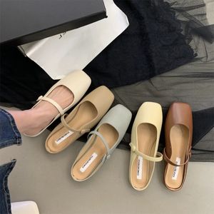 Mode Koreaanse stijl sandalen maat retro zomer grote casual platte schoenen voor vrouwen zapatos de mujer 240412 989