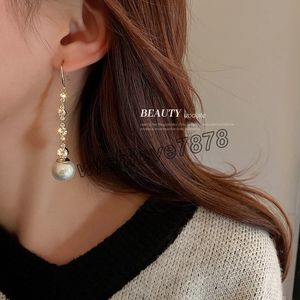 Mode Kortean longues boucles d'oreilles pendantes pour femmes plein cristal perle gland crochet goutte boucle d'oreille Vintage Brincos bijoux