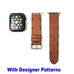 Bracelets de créateur Fashion L compatibles avec Apple Watch Band 49 mm 45 mm 44 mm 42 mm 40 mm 41 mm Bracelet de rechange en cuir PU pour iWatch Ultra Series 8 7 6 5 4 3 2 bracelets de montre
