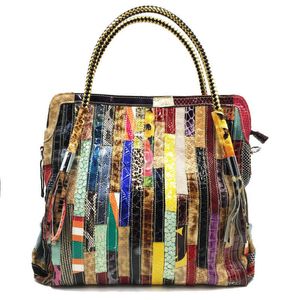 Mode dames sacs rayures colorées sort épaule bandoulière sac fourre-tout 040224