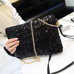 Fashion dames glitter pailletten handtas messenger tas mousserende feest avond envelop koppeling zakje portemonnee totte tas schoudertas mm305c