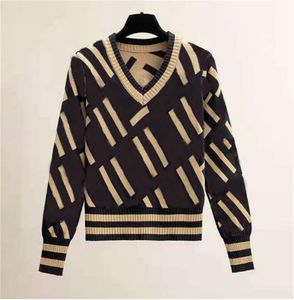Dames breien trui haak mujer dames ontwerper sweaters dames dames lange mouw sweatshirt letter printen casual bemanning nek pullover jumper maat s-l