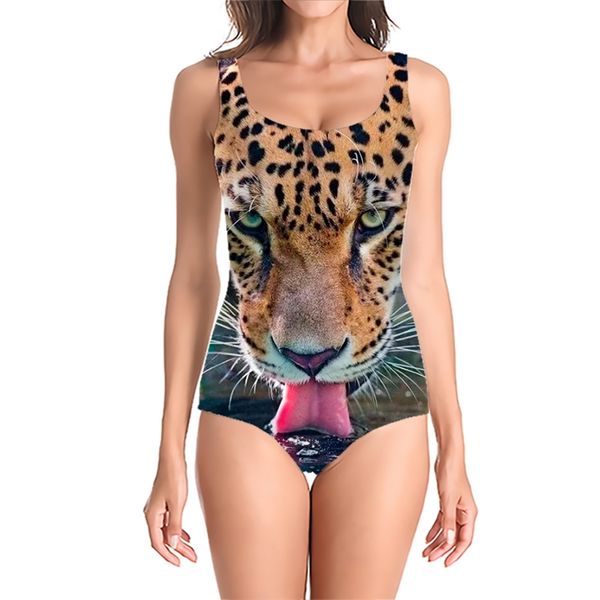 Mode dames sans manches maillot de bain Animal tigre sanglier 3D femme une pièce maillot de bain été plage femmes maillots de bain W220616
