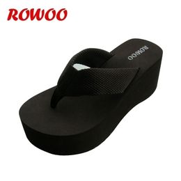 Chanclas de moda para mujer de verano Plataforma de 3 pulgadas Wie EVA Novia de verano Sandalias sexy Zapatos de cuña para mujer Tacones altos Y200423